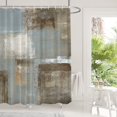 thumbnail image 3 of Deep Grey Retro Oil Paint Shower Curtain - Abstract Art Design, Waterproof Polyester Fiber with Plastic Rings, 72 x 72 in, Elevates Any Bathroom Décor with Its Unique Vintage Aesthetic, 3 of 6