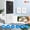 White doorbell, variant on 1080P Wireless Smart Video Doorbell PIR Human Detect Two-Way Talk Night Vision 4000mAh Battery Cloud Storage Tuya App Alexa Compat Self-Adhesive Easy Install Indoor Outdoor Home Apartment Security