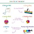 thumbnail image 5 of Morvat Rainbow Soccer Goal Net Set for Kids, Indoors & Outdoors, 5 of 7