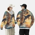 thumbnail image 4 of Disketp Sailing Dancing Dolphin for Men's Sun Protection Hoodie Performance Long Sleeve Fishing Outdoor Lightweight-Small, 4 of 7