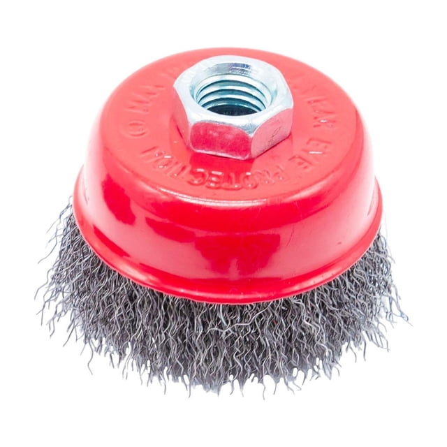 vortess Crimped Wire Cup Brush for Angle Grind Replacement Accessories with Threaded for M14 75MM