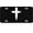 Christian Cross, variant on Front License Plate with Blessed Christian Blue Watercolor Snowflake Winter Inspired Printed Design, Novelty Vanity Tag, Aluminum, 12 x 6 Inch