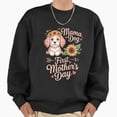 thumbnail image 1 of Teereso Dog Mom Sunflower Graphic Sweatshirt Unisex Cozy Fleece Pullover, 1 of 2