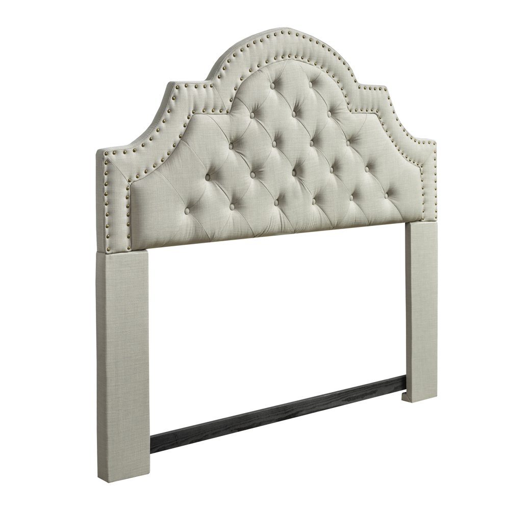 Brassex Santiago Queen/Double Headboard, Light Grey