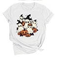 thumbnail image 4 of Drses‌‌ ‌‌‌‌‌‌‌‌‌‌‌‌‌‌‌‌‌‌‌Women's Halloween Cute Ghost & Pumpkin Graphic T-Shirt - Short Sleeve Crew Neck Casual Tee, 4 of 5