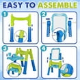thumbnail image 6 of Easel for Kids, 4 in 1 Double Side Magnetic Chalk Board with Painting Accessories, Adjustable Standing Art Easel for Toddler, Kids Art Easel for Boys Girls Birthday Gift - Blue, 6 of 9