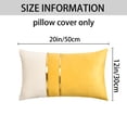 thumbnail image 6 of Unique Bargains Velvet Soft Square Pillow Covers Pack of 2 Yellow 20" x 12", 6 of 6