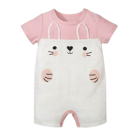 

Toddler Boys Girls Printed Printed Casual Romper Jumpsuit Playsuit Sunsuit Clothes 18M