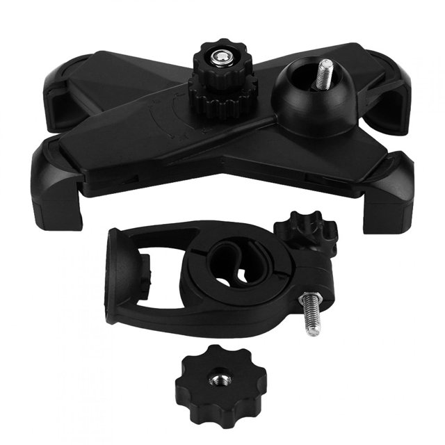 Soporte ajustable para manillar de motocicleta, para teléfono móvil de 3,5-7 pulgadas, color negro Jadeshay A