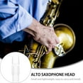thumbnail image 4 of Miangastore Transparent Soprano Saxophone Flute Head Standard Saxophone Flute Head Sax Part, 4 of 8