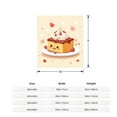 thumbnail image 5 of Cozy Flannel Blanket with Cute Cake & Strawberry Design - Soft Warm Perfect for Sofa Travel Bed or Chair - Whimsical Comfort, 5 of 7