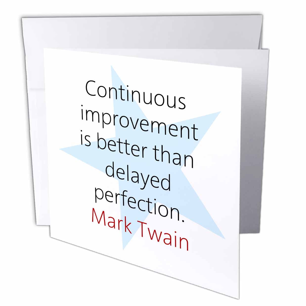 3dRose Mark Twain Quotes Continuous improvement is