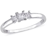 1/4 Carat T.w. Princess-cut Three-stone