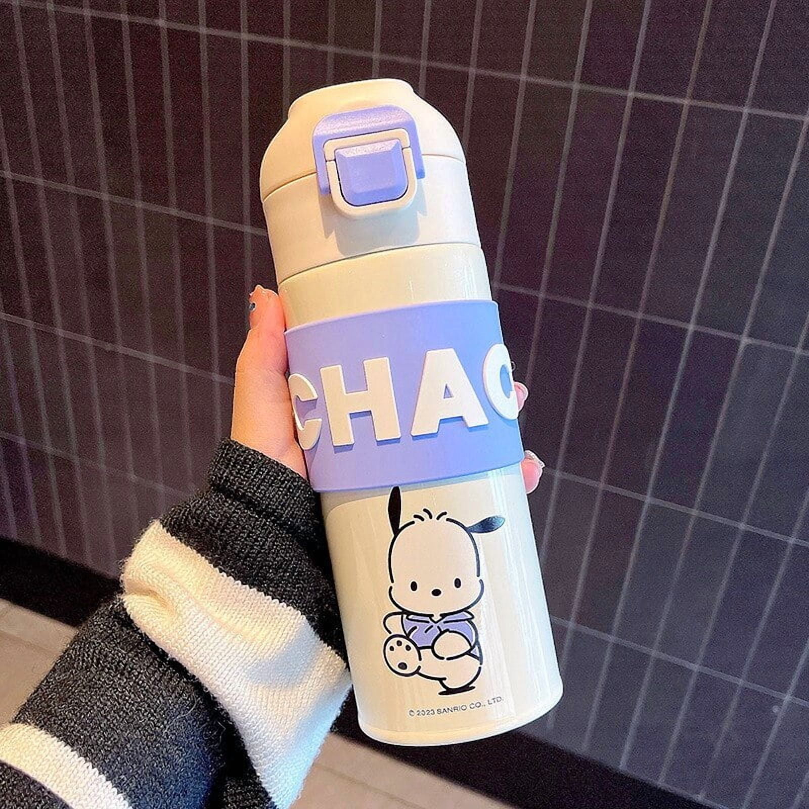 400ml Food-Grade 316 Student Insulated Water Bottle, Cartoon Kuromi Large Capacity Stainless Steel Water Bottle, Cute Cinnamoroll Blue Tea Cup