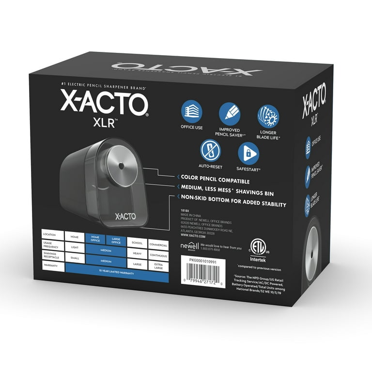X-ACTO XLR Electric Sharpener, Black