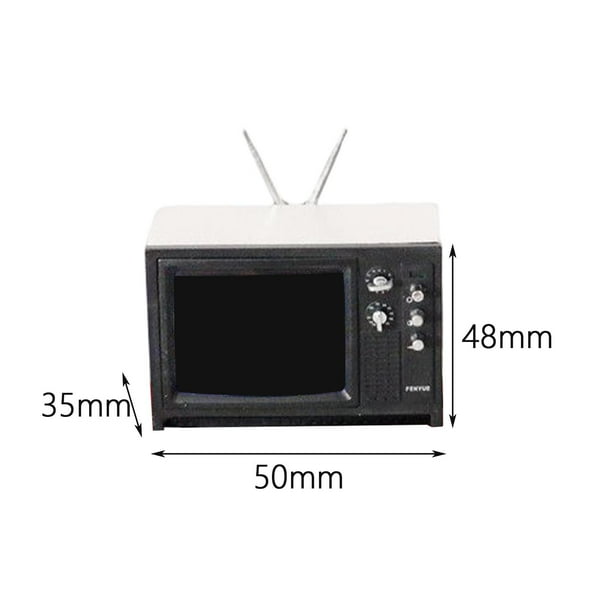 TOYANDONDA Mini TV Antigua Para Casa De Muñecas – Accesorio Vintage De Escritorio, Decoración Retro Con Detalles Realistas