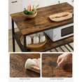 thumbnail image 7 of Kitchen Island with 3 Shelves, 39.4 Inches Kitchen Shelf with Large Worktop, Stable Steel Structure, Industrial, Easy to Assemble, Rustic Brown and Black, 7 of 7