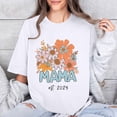 thumbnail image 5 of GaThRRgYP Mama Shirt,Mothers Day Gift,Trendy Mom T-Shirts,Women Mother's Day Gift Mom Flower Print Short Sleeve Round Neck T-shirt Pattern Top White L, 5 of 7