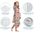 thumbnail image 7 of Pioneer Flower Floral Print Pattern Hooded Bath Towel，50"x30" for Ages 3 To 12 Kids, Quick Dry Lightweight Soft Microfiber Hood Beach Towel Cover Up for Kids, 7 of 7