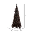 thumbnail image 2 of Vickerman 108" Fir Slim Artificial Christmas Tree w/ Orange LED Lights in Black, 2 of 2