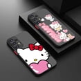 thumbnail image 4 of Bonita funda de teléfono Hello kitty para Samsung S23, S22, S21, S20 FE, S10, S9, S8 Plus, Ultra Pro, 5G, cubierta translúcida esmerilada, 4 of 5