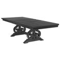 thumbnail image 3 of Dark Gray Wood Dining Set with Extendable Table and Gray Linen Chairs, 3 of 5