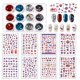thumbnail image 1 of Pegatinas para uñas del 4 de julio, diseño de bandera, autoadhesivas, para el Día de la Independencia, con purpurina, estrellas y lentejuelas para decoración de manicura., 1 of 8