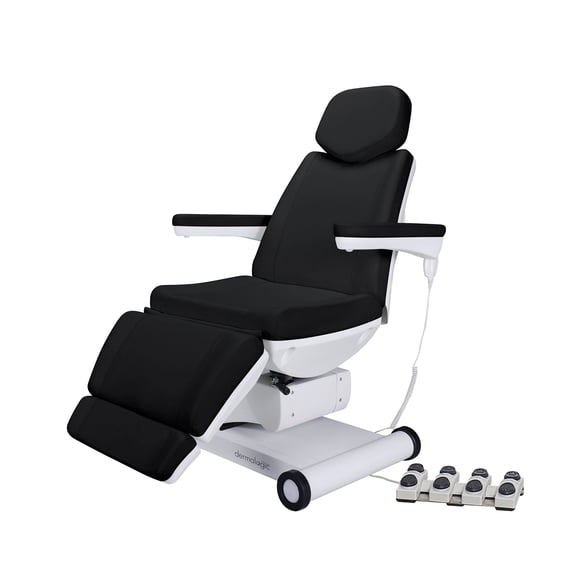 Modena Electric Spa Treatment Table 4 Motors Massage Bed with Foot Pedals, Spa Resort Salon Massage Equipment, Black