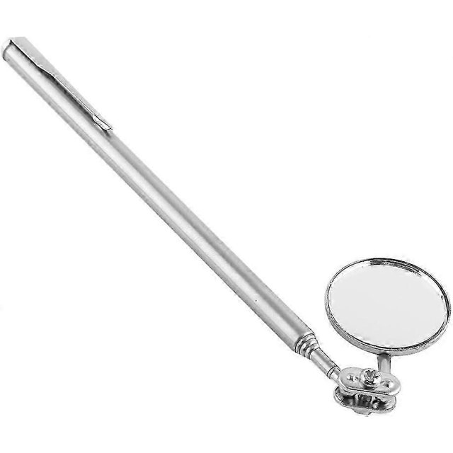 Round Telescopic Inspection Mirror Retractable Repair Tool Hand Telescoping Tool with Handle Inspection Mirror(30X600mm)