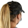 thumbnail image 6 of C.C Ponycap Criss Cross Messy Bun Side Button For Mask Adjustable Baseball Cap, Black Camo, 6 of 6