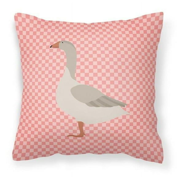 Steinbacher Goose Pink Check Fabric Decorative Pillow