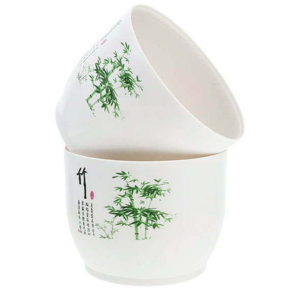 2pcs Plastic Hydroponic Planter Decorative Flower Pot Plant Container for Hydroponic Plants and Fish Bowl Reusable Water Plant Pot