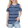 thumbnail image 1 of Zpanxa T-Shirts pour Tout-Petites Fille Imprimé Décontracté Manches Courtes Col Rond Haut Mode avec Coton 9 Ans, 1 of 7