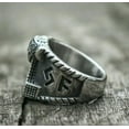 thumbnail image 4 of QQTDFG Mens Stainless Steel Nordic Viking Thors Hammer Rune Mjolnir Ring For Men 7-15-11, 4 of 4
