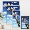 thumbnail image 4 of A Giraffe On A Blue Sky Portrait 16 in x 32 in Framed Photography Canvas Art Print, by Designart, 4 of 5