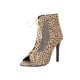 thumbnail image 2 of Sandalias ahuecadas de leopardo con punta abierta informales con cordones de verano para mujer, zapatos de tacón alto, botines de moda Wmkox8yii  hfjk3368, 2 of 5
