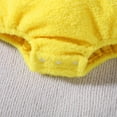 thumbnail image 6 of Halloween Plush Chicken Romper for Baby Boys Girls, Soft Warm Sleeveless Bodysuit with Hat  Yellow 0-24M, 6 of 9