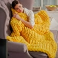 thumbnail image 5 of 150Ft Hand-knitted Thick Yarn For Blanket Scarf Hat Carpet Crochet - Bulky Arm Knitting Wool Roving Knitted Blanket Chunky Giant Yarn Massive Knitted Loop, 5 of 11