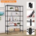 Storage Shelves 6000lbs Capacity 6 Tier Metal Shelf on Casters 48" L×18