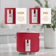 thumbnail image 7 of Small Rice Cooker, 1.5 Quart Mini Non-Stick Coated Insert Food Steamer and Dishwasher-Safe Glass Lid and Pot, Red, 7 of 7