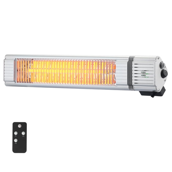 1500W Outdoor Infrared Heater with Remote, IP65 Waterproof Patio Heater, 3 Heat Settings for Garage, Deck, Porch&Indoor Use