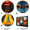 thumbnail image 3 of Designart "Patterns from African Tribes II" African Metal Art Living Room, 3 of 5