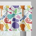 thumbnail image 5 of Ambesonne Music Valance & Curtain, Colorful Instruments Bass, 55"x36", Multicolor, 5 of 6