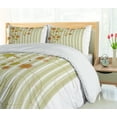 thumbnail image 5 of Ambesonne Floral Duvet Cover Sets, Retro Swirled Flowers, 2-Queen, Green Orange White, 5 of 7