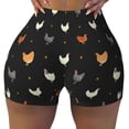 thumbnail image 2 of Haiem Funny Chicken No Front Seam Biker Shorts for Women Yoga Workout Gym Bike Shorts with Tummy Control Moisture-Wicking-, 2 of 9