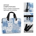 thumbnail image 4 of 16" Laptop Briefcase, Detachable Anti-Slip Shoulder Strap, Multi-Compartment Work Travel Bag Cute Cat in Blue, 4 of 8