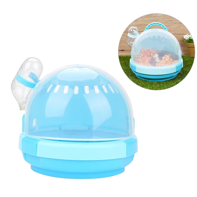 Minkissy Cat Cage Carrier 1Pack Rectangular Sky Blue Plastic with Air Circulation for Outdoor Trips