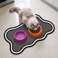 thumbnail image 6 of Pet Feeding Mat 23.6"x15.7", Quick Dry & Absorbent Pet Mat for Water Bowl, Anti Scratch Cat Mats for Feeding Stations, Large Cat Dog Food Bowl Mat for Indoor & Outdoor Use (Black), 6 of 7
