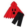 thumbnail image 3 of RMGVDSD Toddler Boys Halloween Costume Ghost Poncho Cape Hooded Tops Pants Set Kids Ghost Face Print Halloween Party Dress Up Outfit 8-9 Years, 3 of 9