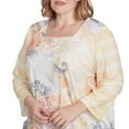 thumbnail image 4 of Alfred Dunner Womens Plus-Size Square Neck Paisley Geometric Top, 4 of 4